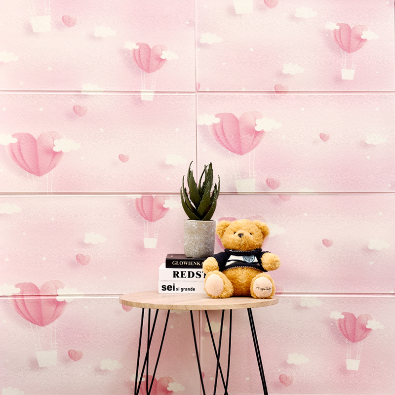 防潮卡通墙纸自粘闪电客卧室温馨3d立体泡沫墙贴背景墙自贴壁纸家用