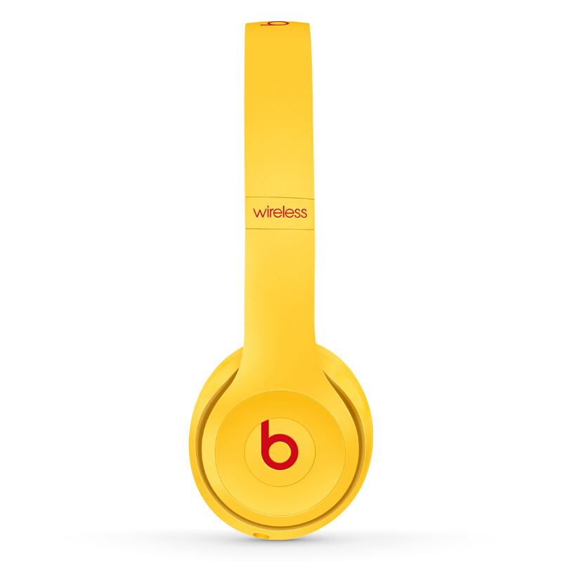 BEATS Solo3 Wireless 无线耳机 头戴式蓝牙耳机 带麦跑步运动耳机-学院黄