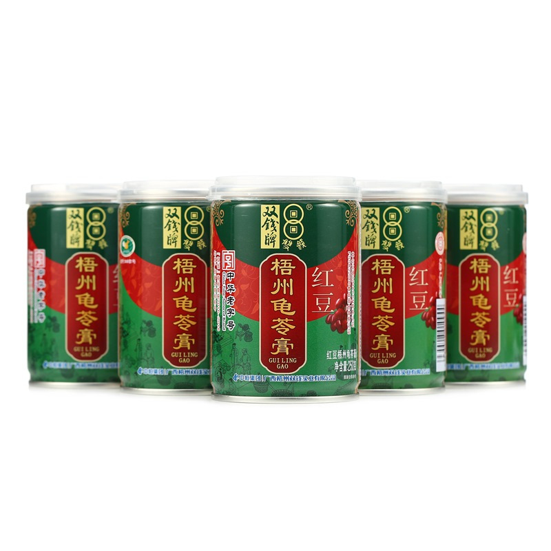 双钱牌 红豆龟苓膏 中华老字号 双钱龟苓膏 250g *12罐 单位:件