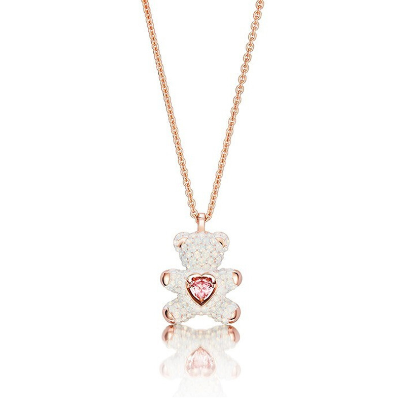 SWAROVSKI 施华洛世奇TEDDY泰迪熊活泼气息可爱童趣人造仿水晶吊坠女项链吊坠5452026 礼物女轻奢饰品