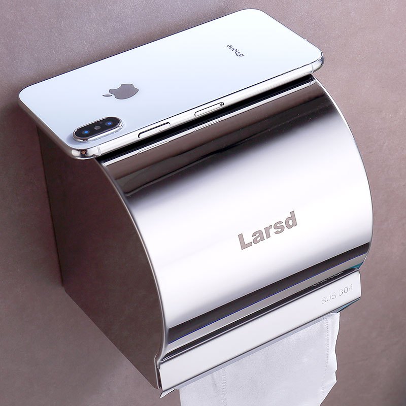 莱尔诗丹（Larsd) LSB31纸巾盒 卫生间卷纸盒 厕所手纸盒 全封闭 304不锈钢纸巾架厕纸盒厕纸架