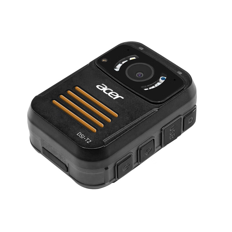 宏碁(acer) DSJ-T2 执法记录仪 便携1296P红蓝灯红外夜视黑色 128G高清大图