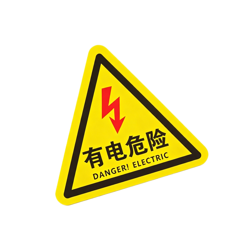 伽隽 警示标识贴 有电危险20*20cm 件高清大图
