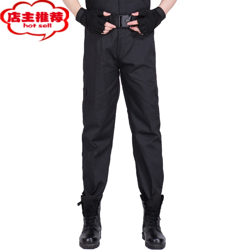 shanchao保安工作服裤子冬季作训裤特保黑色511单裤男通用特训保安裤