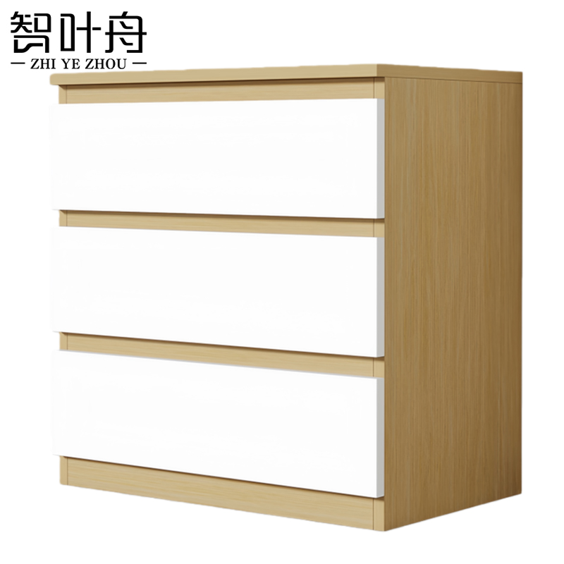 智叶舟矮柜三抽80*40*80cm台高清大图