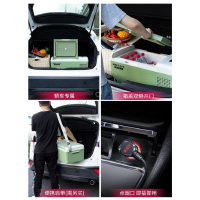 英得尔S15压缩机15L车载冰箱车家两用宿舍家用冷冻冷藏户外防震小冰箱(绿色款)