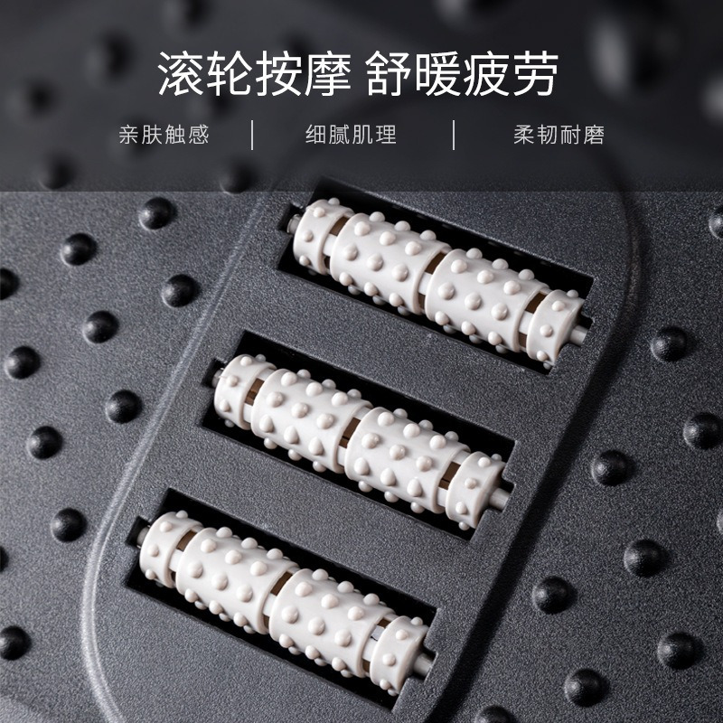 丽佳邦创意脚底按摩器办公室桌下搁脚凳脚部按摩放松神器家用防翘脚凳子象牙白可调节高度高清大图