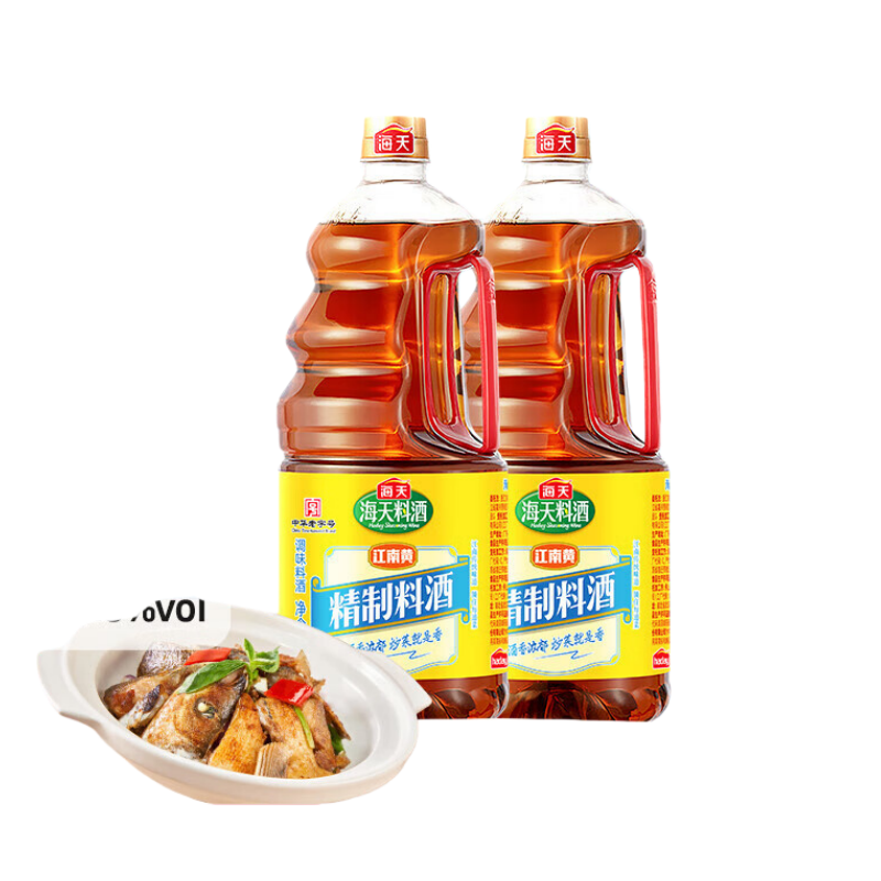 海天 df-精制料酒1.9L×2 去腥提香 腌制炒菜 家用厨房调味品 KJDF-20230310-98