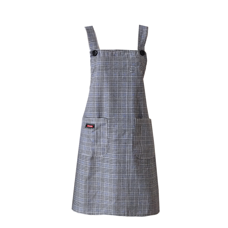 夏季纯棉透气超薄围裙女厨房做饭无袖背带围腰工作服男女印字