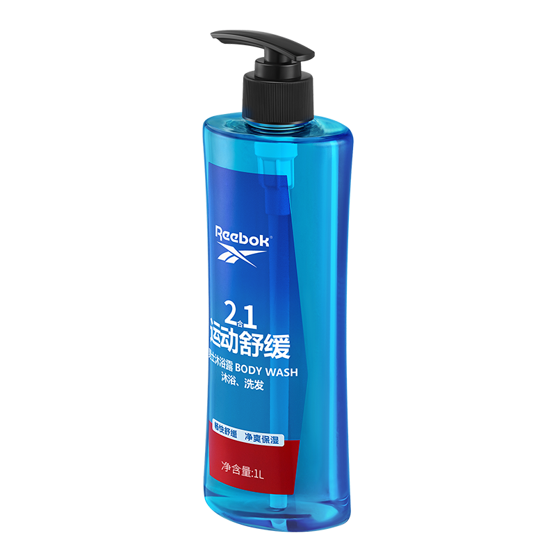 REEBOK锐步男士二合一沐浴露-运动舒缓1000ml 沐浴乳洗发膏二合一高清大图