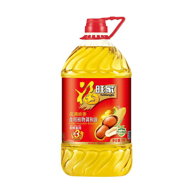 福旺家 非转基因花调浓香食用植物调和油 5L