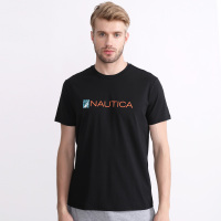诺帝卡/NAUTICA UNDERWEAR 男士夏季弹力经典LOGO圆领家居短袖