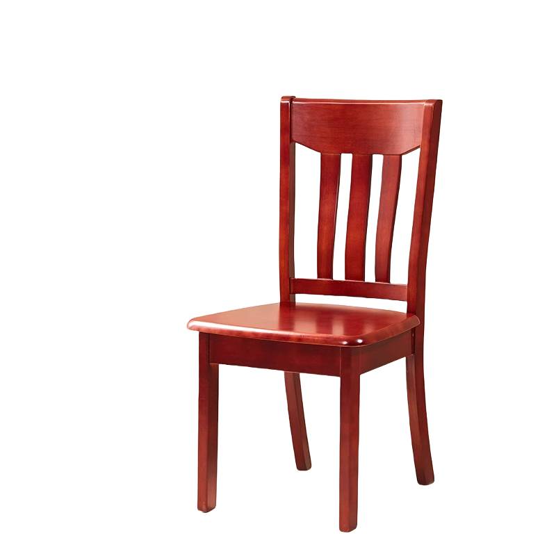 鑫木樽餐椅红棕色把高清大图
