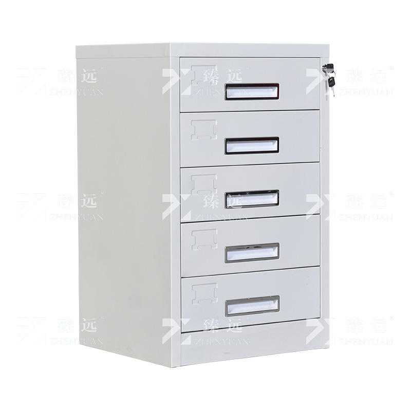 臻远ZY5011001钢制矮柜抽屉柜多抽资料柜储物收纳柜 单五斗柜高清大图
