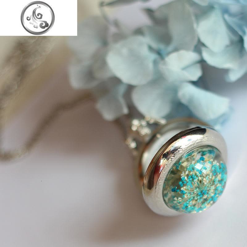 送女朋友满天星真花标本怀表翻盖项链毛衣链闺蜜生日毕业圣诞 JiMi图片