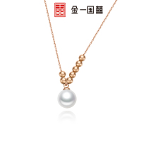 金一国囍18K金淡水珍珠正圆无暇璀璨之心女士珍珠项链送妈妈婆婆送女友礼物珠宝首饰(定价)CIC005