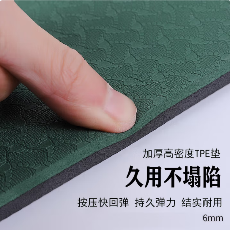 探仕狼 TSL-JF1836-6体能卷腹训练垫防滑训练垫1830*610*6mm 绿色 10张/套 含收纳袋