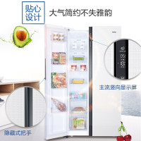 Haier海尔冰箱 对开门风冷无霜双变频净味超薄家用528升大容量节能静音对开门双门电冰箱白色新品BCD-528WDPF