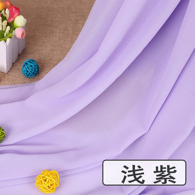 趣涉家居 雪纺布料服装面料夏季垂感加厚白色黑色布头乱麻创意简约家居家用缝纫辅料布料简约创意日用品