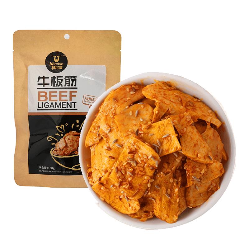 科尔沁 休闲肉脯零食 牛板筋 烧烤味 100g 内蒙古特产
