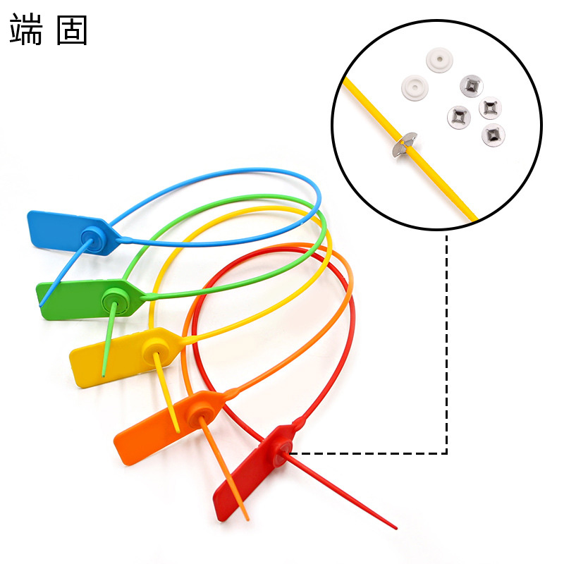 端固 塑料封签标签扎带30cm100个 QF001 包高清大图