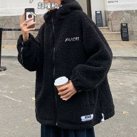 BaLuoShang冬季外套男潮牌棉服加厚棉衣2020年新款棉袄羔绒毛茸茸衣服情侣棉衣