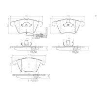 布雷博(brembo)前片.陶瓷P85129N适配11-14款高尔夫6/11-15款尚酷R/08-14款奥迪TT