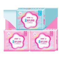 苏宁宜品&月月舒透气清爽日夜用组合卫生巾5片*3包