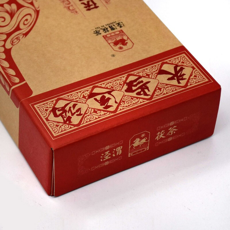 泾渭茯茶茯 陕西特产 茯多多砖茶 850g 喜气茯砖 正宗金花黑茶 2018年份