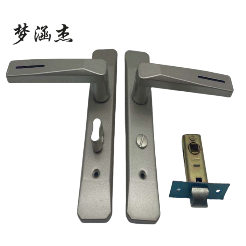 梦涵杰卫浴门锁 WY-110 孔距110mm 一字槽免钥匙单舌把手锁1把高清大图