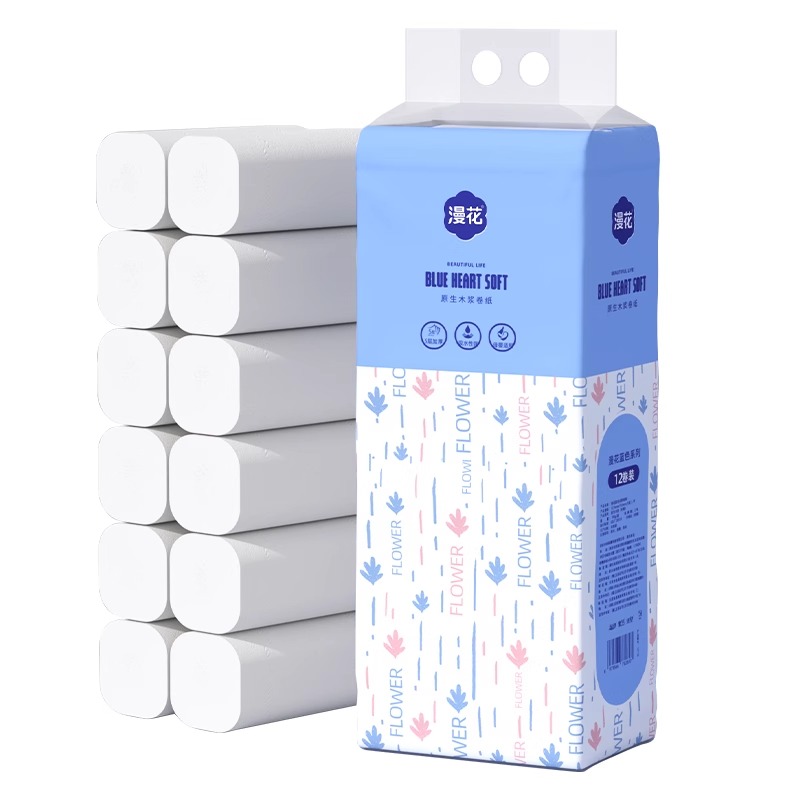 漫花家用卫生纸无芯卷纸实惠装卷筒纸卫生间厕所厕纸抽纸高清大图