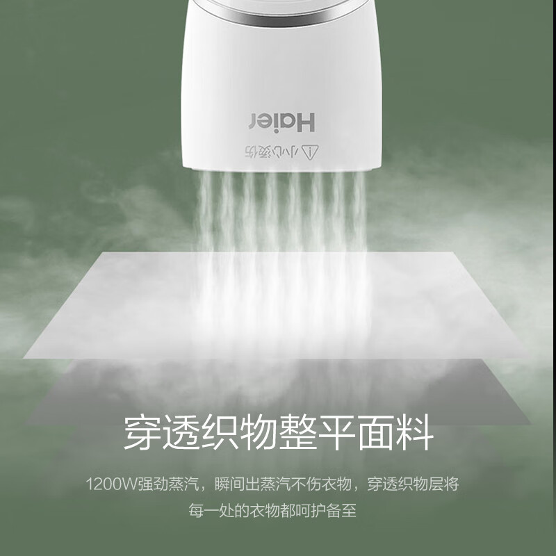 海尔(Haier)手持挂烫机家用熨烫机蒸汽电熨斗旅游出差便携式小型干湿双熨熨衣机礼物礼品HY-GW1001 干烫/蒸