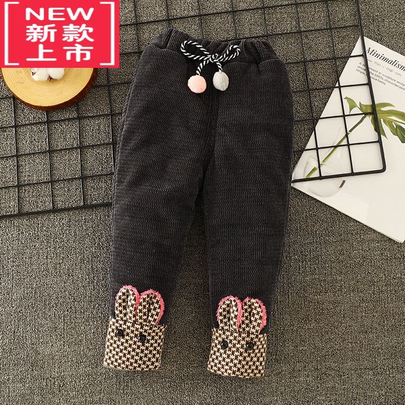 可莉允女童棉裤外穿男童冬季加绒裤子儿童加厚保暖三层夹棉超厚北方过冬保暖裤图片