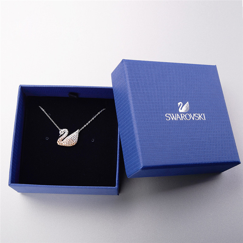 SWAROVSKI 施华洛世奇 Swan渐变黄色大天鹅人造仿水晶项链锁骨链吊坠女5215034 礼物女轻奢饰品