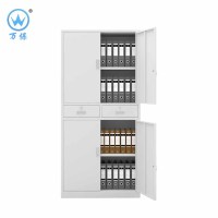 [万保]铁皮文件柜 钢制办公柜 中二斗柜 铁皮资料文件柜 办公柜 档案柜