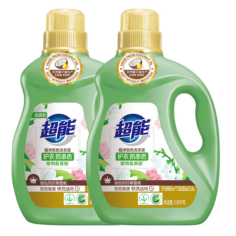 超能植沐悦色洗衣液3.38kg*2瓶