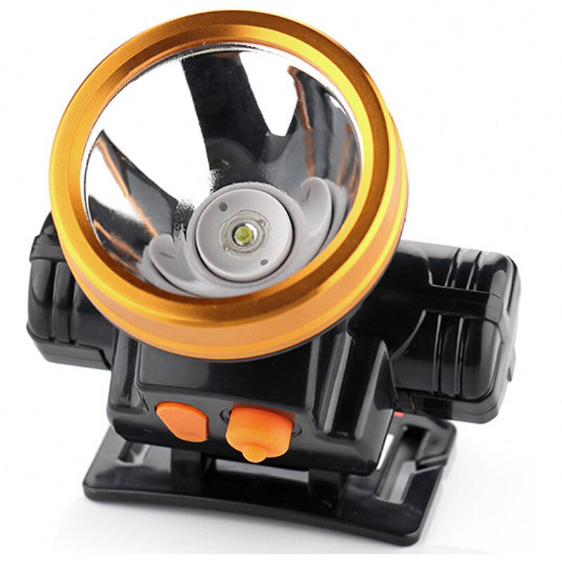 LED锂电强光远射户外头戴手电筒矿灯迷你款便携高清大图