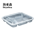 海亚森M6017MAX带盖一次性四格塑料餐盒1000ml 150套/箱