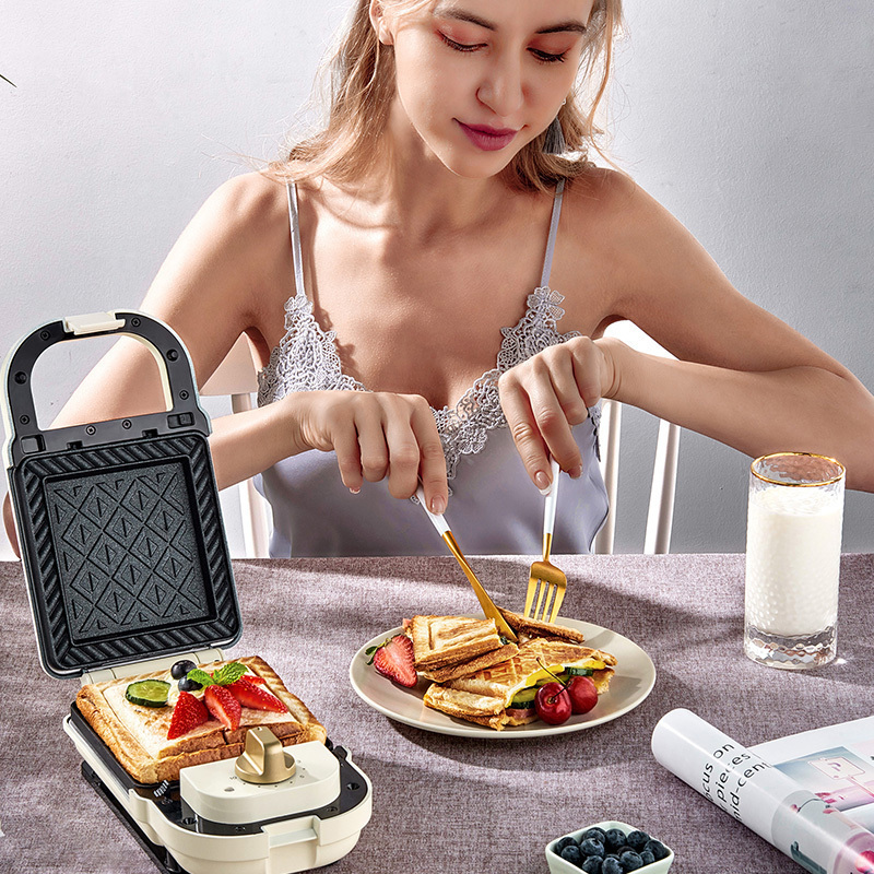 德国蓝宝(Blaupunkt)三明治机家用轻食机多功能早餐机面包机华夫饼吐司压烤机三明治炉