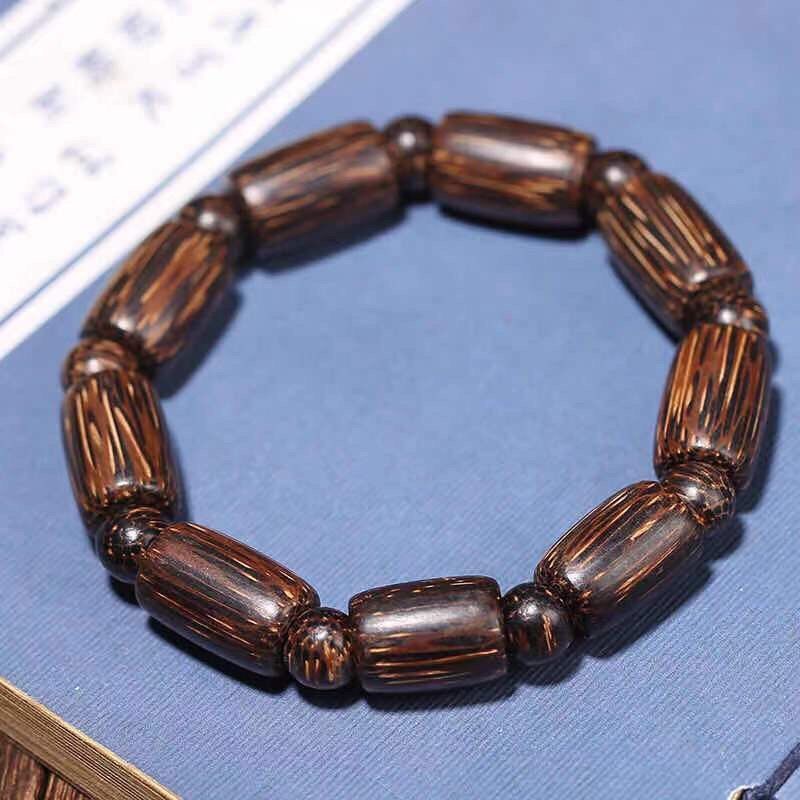 龙木文玩天然软丝海南金星沉香手串保真正宗老料沉水男款佛珠海南金星