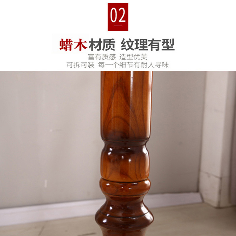 帝德龙实木衣帽架挂衣架M01 400*400*1800mm高清大图