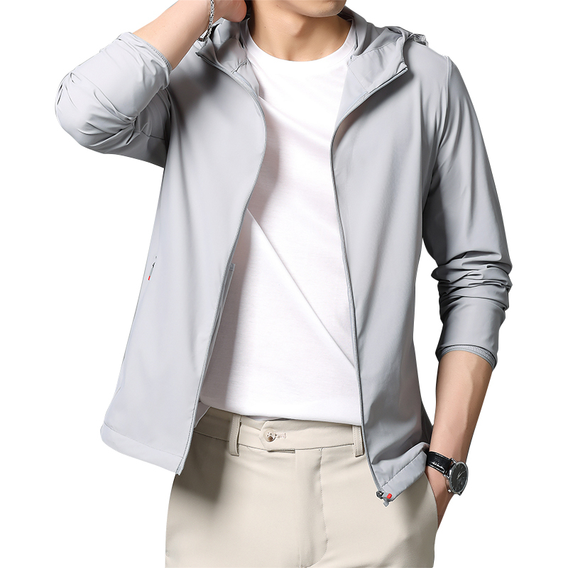 燕舞路斯达克lusidakemj8002男士防晒衣170码195码定制单位件浅灰