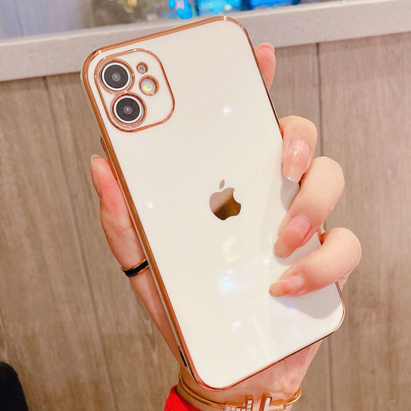 苹果6手机壳iphone6s全包8plus软壳11pro电镀xrx7情侣xs软胶max电镀