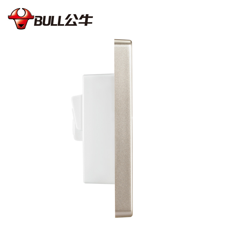 公牛(BULL) 开关插座面板 其他电源插座G07 香槟金系列 正五孔十支装86型插座面板 五孔插座套装