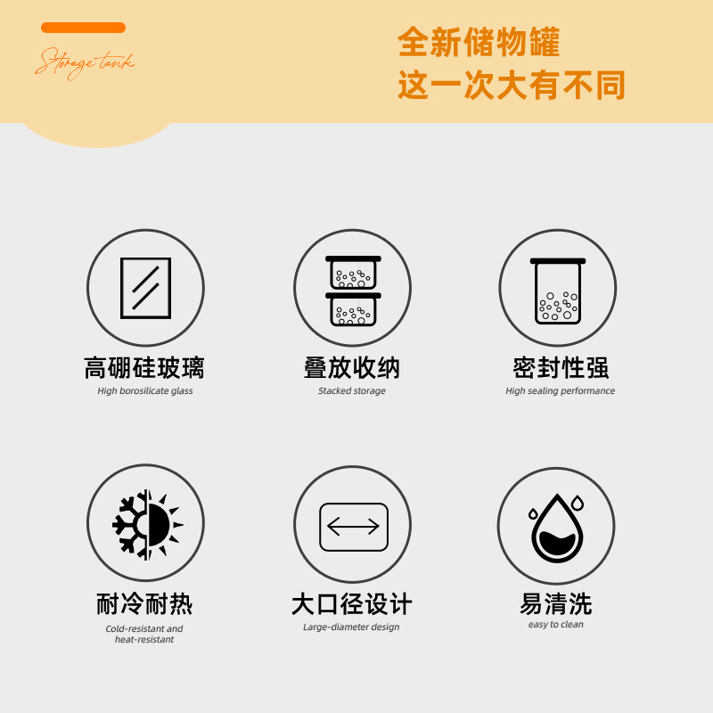 CORELLE康宁 流苏储物罐三件套 EK-PJ03P051C/KZ高清大图