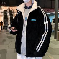 轻薄羽绒服男士冬季装年新款潮流立领加厚保暖短款灯芯绒外套 4XL NB-YRF--086黑色