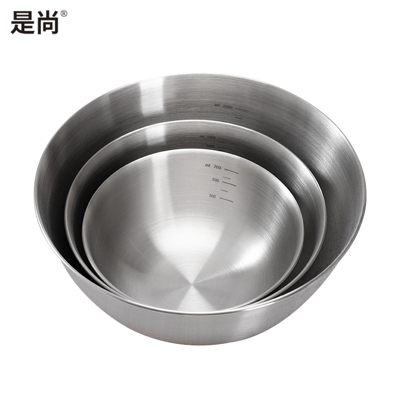 是尚 不锈钢打蛋盆 带水位线搅拌盆 1个
