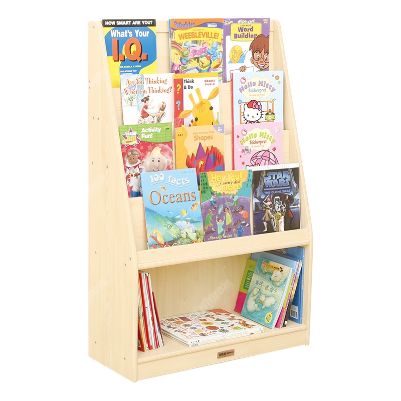 华森葳儿童家具 单格立式中空柜 高直立图书柜 图书柜高清大图