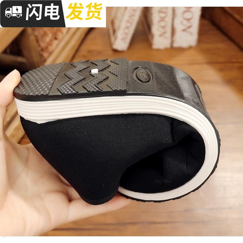 秋季透气老北京布鞋爸爸鞋休闲鞋38小码男鞋千层底懒人鞋4546大码启如休闲鞋