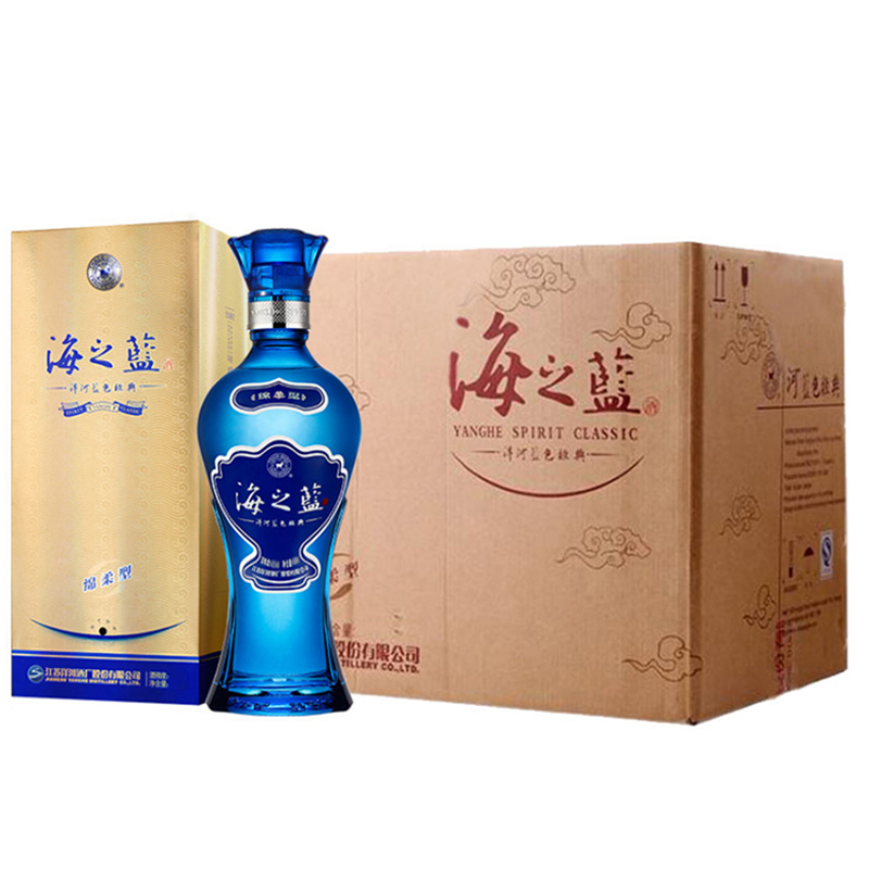 洋河(yanghe)海之蓝38度480ml×6瓶整箱装 蓝色经典 洋河官方旗舰店